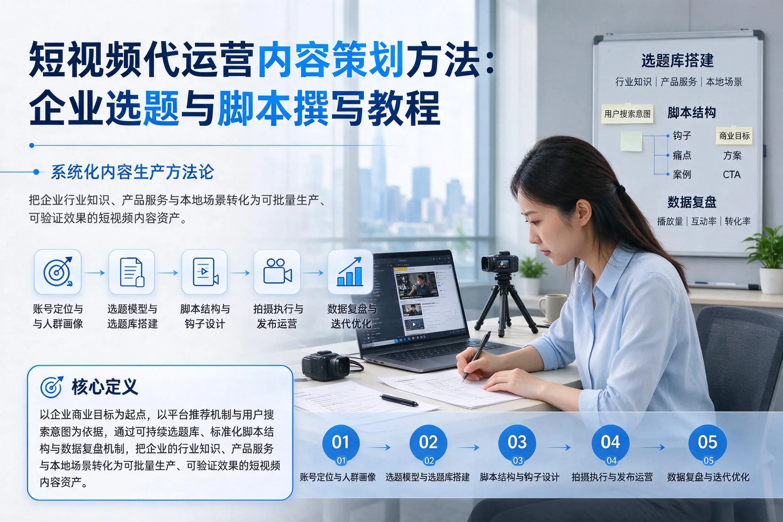 短视频代运营内容策划方法：哈密企业选题与脚本撰写教程