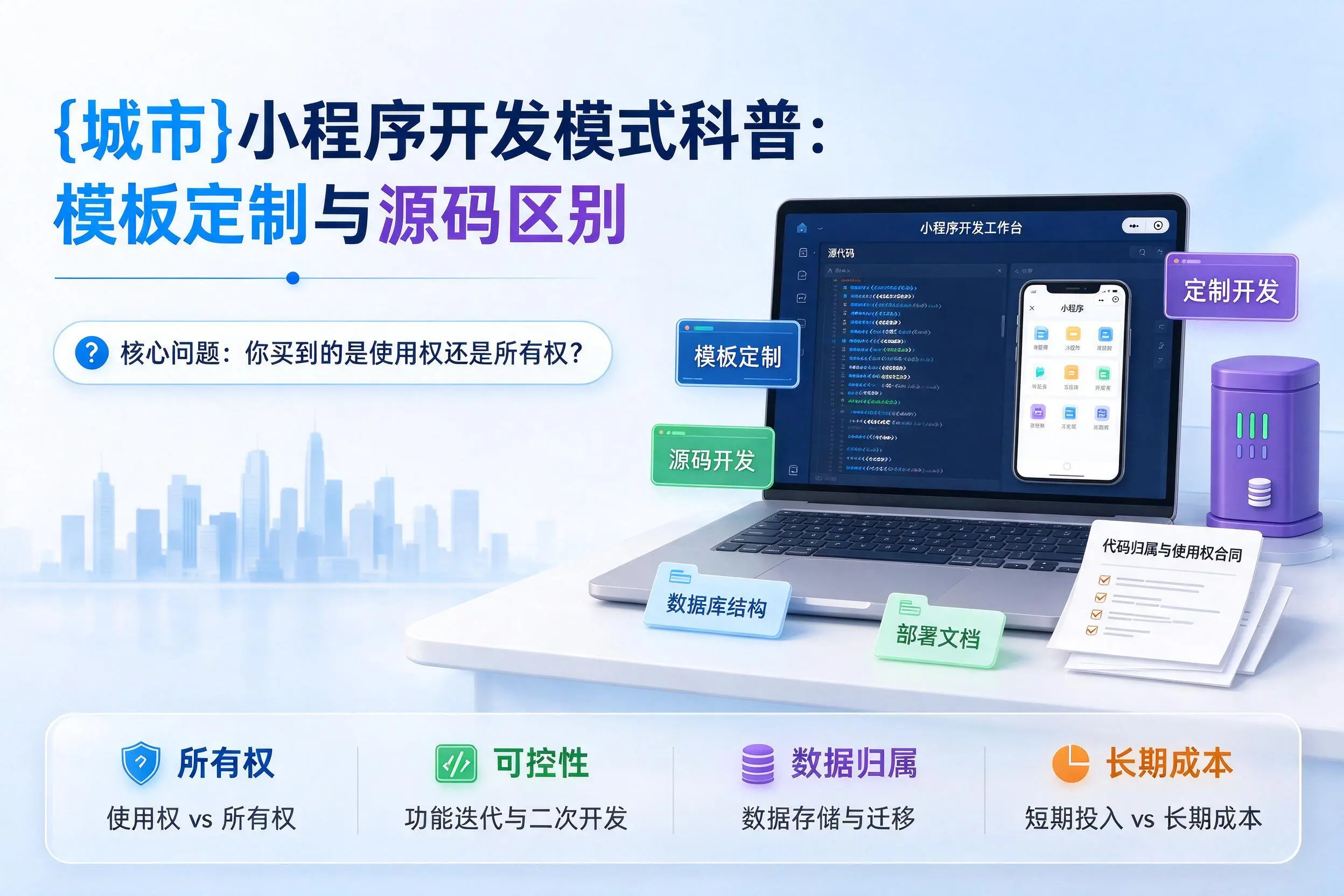 哈密小程序开发模式科普：模板定制与源码区别